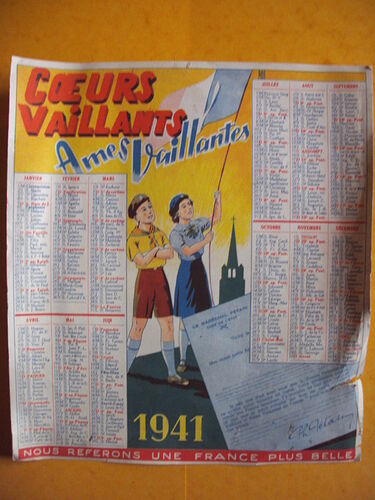 Calendrier 1941 CV-AV