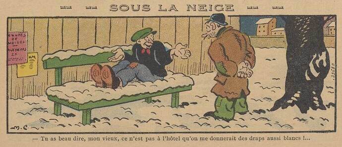 Guignol 1932 - n°186 - page 43 - Sous la neige - 7 février 1932