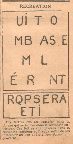 Coeurs Vaillants 1935 - n°8 - page 3 - Récréation - 24 février 1935