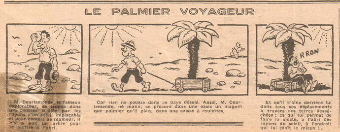 Coeurs Vaillants 1933 - n°51 - page 2 - Le palmier voyageur - 17 décembre 1933