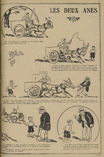 Pierrot 1928 - n°140 - page 5 - Les deux ânes - 26 août 1928
