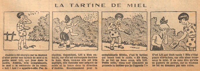 Fillette 1932 - n°1274 - page 11 - La tartine de miel - 21 août 1932