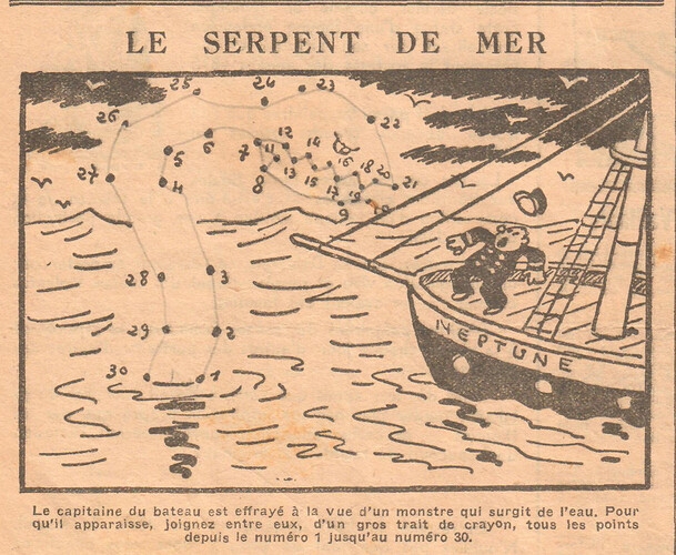Coeurs Vaillants 1934 - n°51 - page 6 - Le serpent de mer - 16 décembre 1934