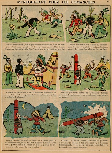 Guignol 1933 - n°237 - Mentoultant chez les commanches - 16 avril 1933 - page 43