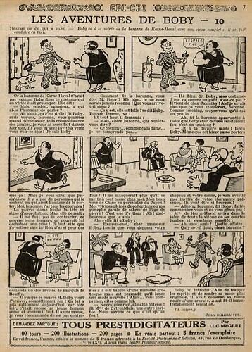 Cri-Cri 1932 - n°735 - page 7 - Les aventures de BOBY (10) - 27 octobre 1932