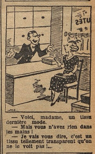 Fillette 1937 - n°1522 - page 4 - Voici madame un tissu dernière mode - 23 mai 1937