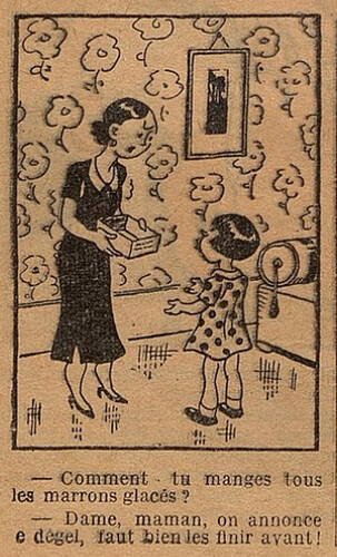 Fillette 1938 - n°1554 - page 10 - Comment tu manges tous les marrons glacés - 2 janvier 1938