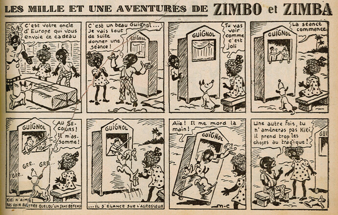Ames Vaillantes 1939 - n°17 - page 11 - Les mille et une aventures de Zimbo et Zimba - 27 avril 1939
