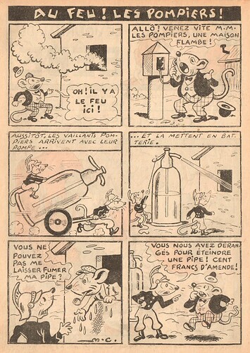 Le Journal de Bébé 1939 - n°407 - 24 août 1939 - Au feu les pompiers - page 2