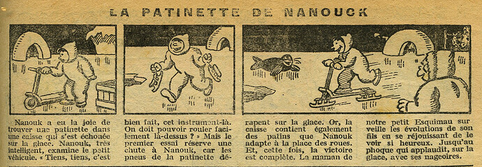 Cri-Cri 1931 - n°675 - page 15 - La patinette de Nanouck - 3 septembre 1931