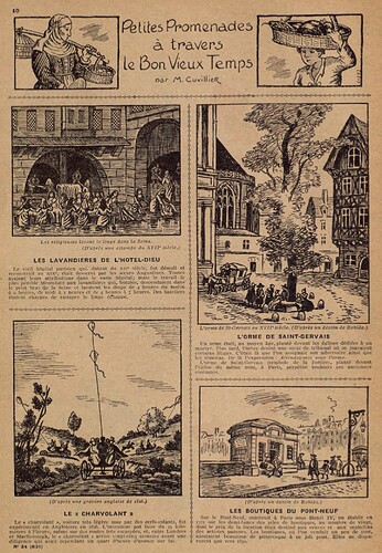 Lisette 1937 - n°24 - page 10 - Petites Promenades à travers le Bon Vieux Temps - 13 juin 1937