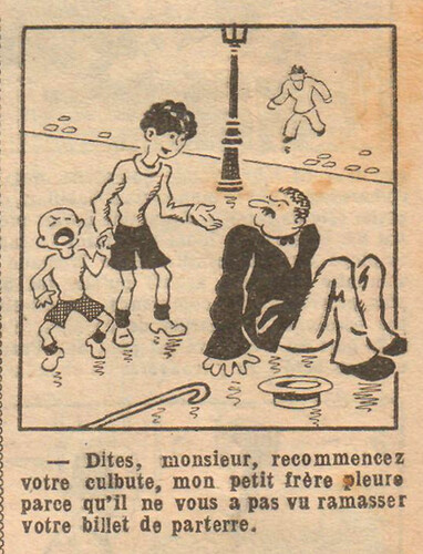 Fillette 1928 - n°1050 - page 11 - Dites monsieur, recommencez votre culbute - 6 mai 1928