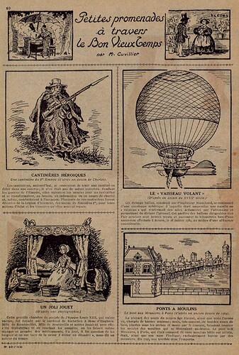 Lisette 1935 - n°40 - page 10 - Petites promenades à travers le bon vieux temps - 6 octobre 1935