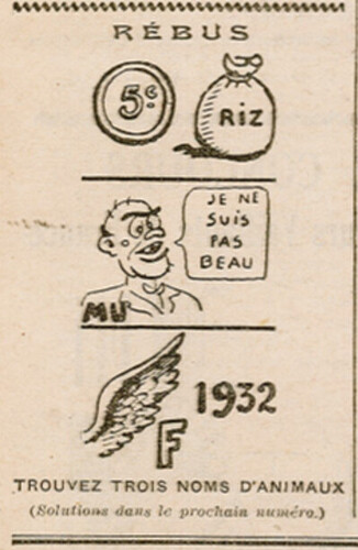 Coeurs Vaillants 1933 - n°34 - Rébus - 20 août 1933 - page 6