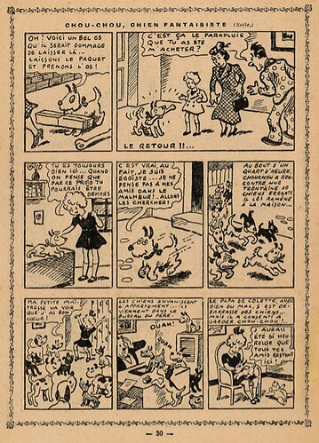 Almanach SHIRLEY 1940 - page 30 - Chou Chou, chien fantaisiste