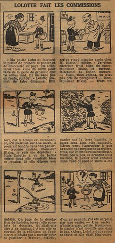 Fillette 1935 - n°1407 - page 7 - Lolotte fait les commissions - 10 mars 1935