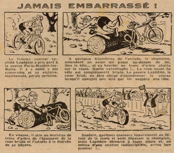 Coeurs Vaillants 1935 - n°2 - page 3 - Jamais embarrassé - 13 janvier 1935