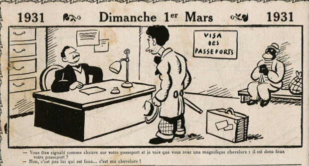 Almanach Vermot 1931 - 14 - Dimanche 1er mars 1931