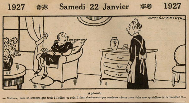 Almanach Vermot 1927 - 2 - Samedi 22 janvier 1927
