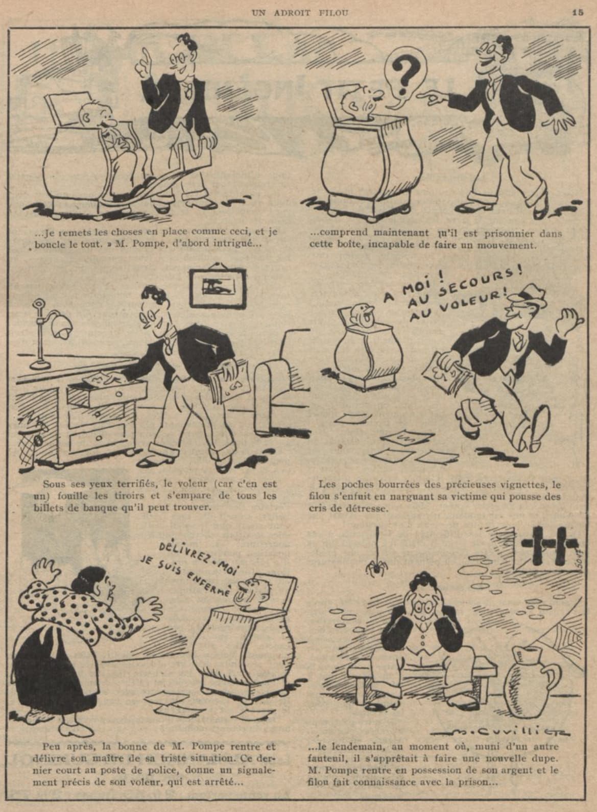 Guignol 1932 - n°199 - page 15 - Un adroit filou - 24 juillet 1932
