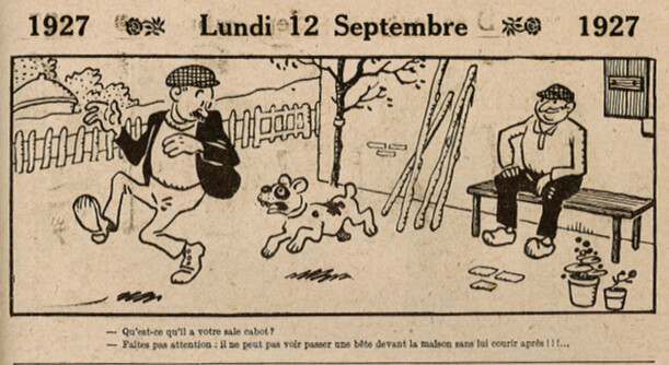 Almanach Vermot 1927 - 42 - Lundi 12 septembre 1927