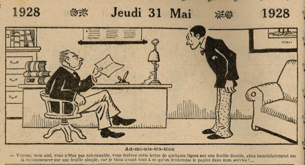 Almanach Vermot 1928 - 11 - Jeudi 31 mai 1928