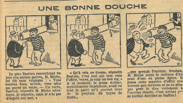 Cuvillier - Le Petit Illustré - n°1192 - 14 août 1927 - Une bonne douche