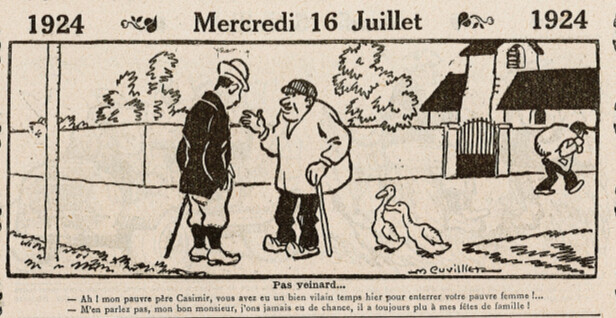 Almanach Vermot 1924 - 25 - Mercredi 16 juillet 1924