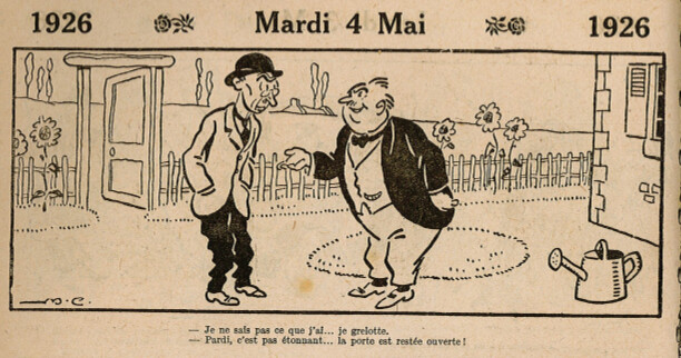 Almanach Vermot 1926 - 18 - Mardi 4 mai 1926