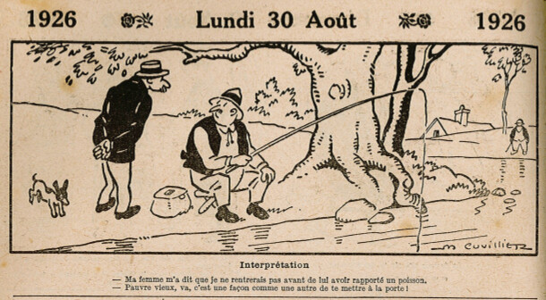 Almanach Vermot 1926 - 38 - Lundi 30 août 1926