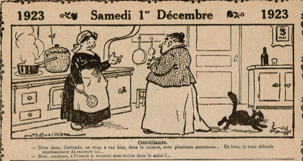 Almanach Vermot 1923 - 46 - Samedi 1er décembre 1923