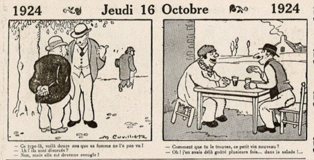 Almanach Vermot 1924 - 38 - Jeudi 16 octobre 1924