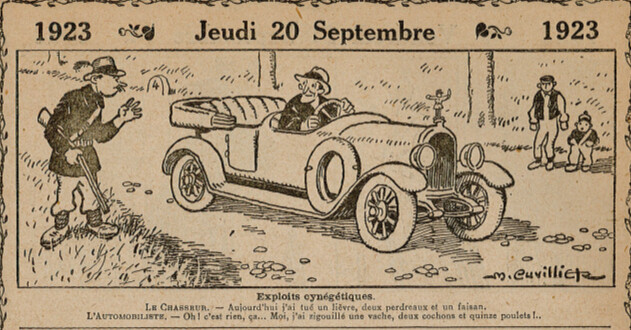 Almanach Vermot 1923 - 37 - Jeudi 20 septembre 1923