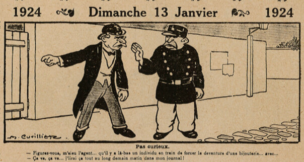 Almanach Vermot 1924 - 3 - Pas curieux - Dimanche 13 janvier 1924
