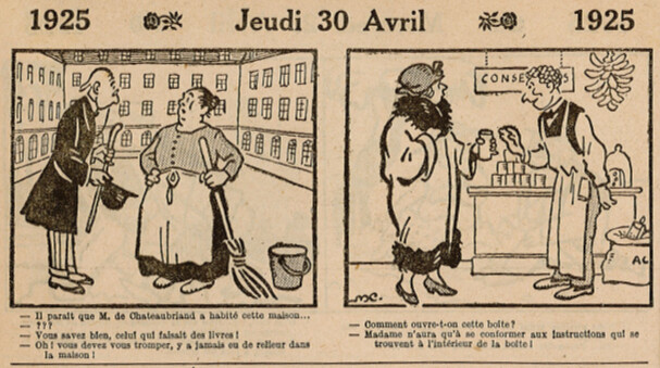 Almanach Vermot 1925 - 19 - Jeudi 30 avril 1925