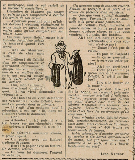 Almanach Vermot 1925 - 6 - Lundi 19 janvier 1925 - La nouvelle bonne (suite)