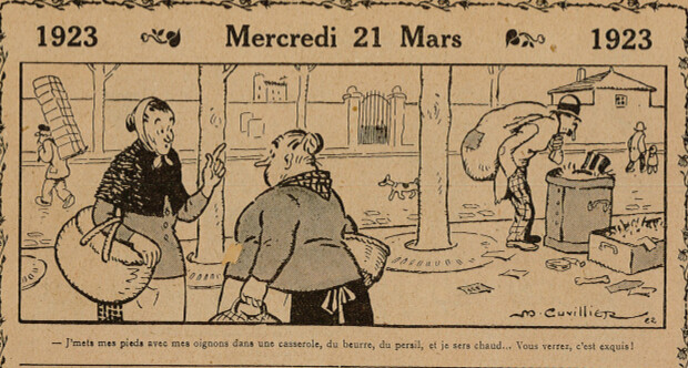 Almanach Vermot 1923 - 15 - Mercredi 21 mars 1923