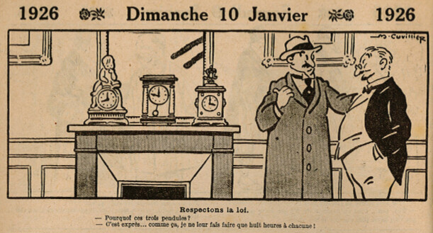 Almanach Vermot 1926 - 2 - Dimanche 10 janvier 1926