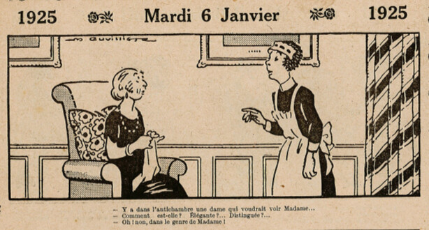 Almanach Vermot 1925 - 1 - Mardi 6 janvier 1925