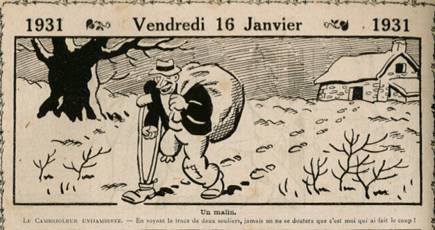 Almanach Vermot 1931 - 5 - Vendredi 16 janvier 1931