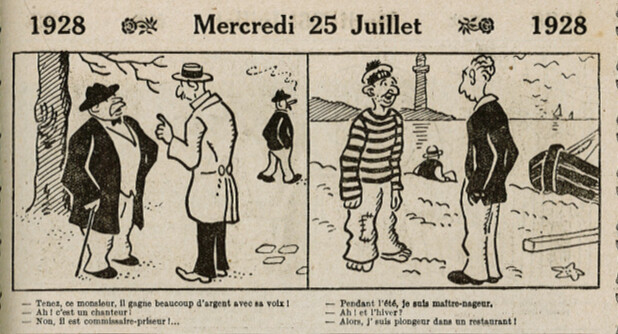 Almanach Vermot 1928 - 15 - Mercredi 25 juillet 1928