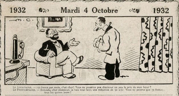 Almanach Vermot 1932 - 47 - Mardi 4 octobre 1932