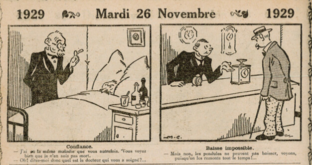 Almanach Vermot 1929 - 65 - Mardi 26 novembre 1929
