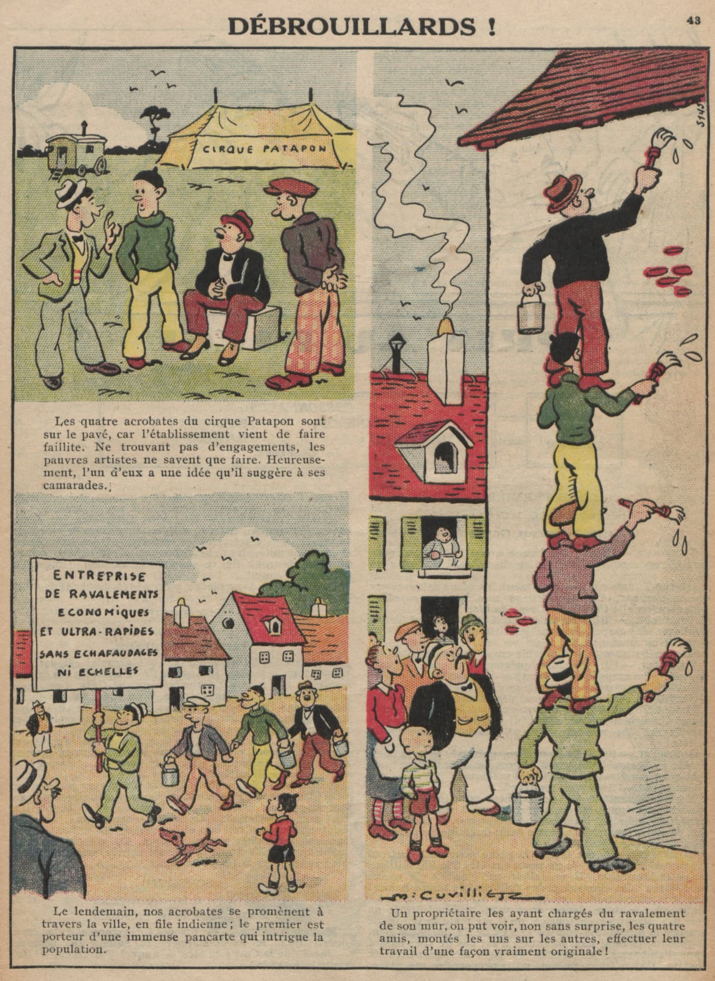 Guignol 1932 - n°205 - Débrouillards ! - 4 septembre 1932 - page 43