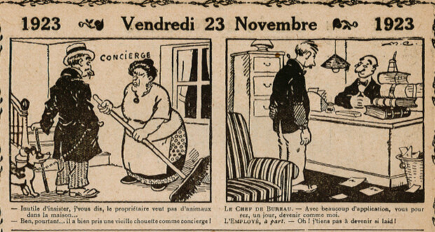 Almanach Vermot 1923 - 45 - Vendredi 23 novembre 1923