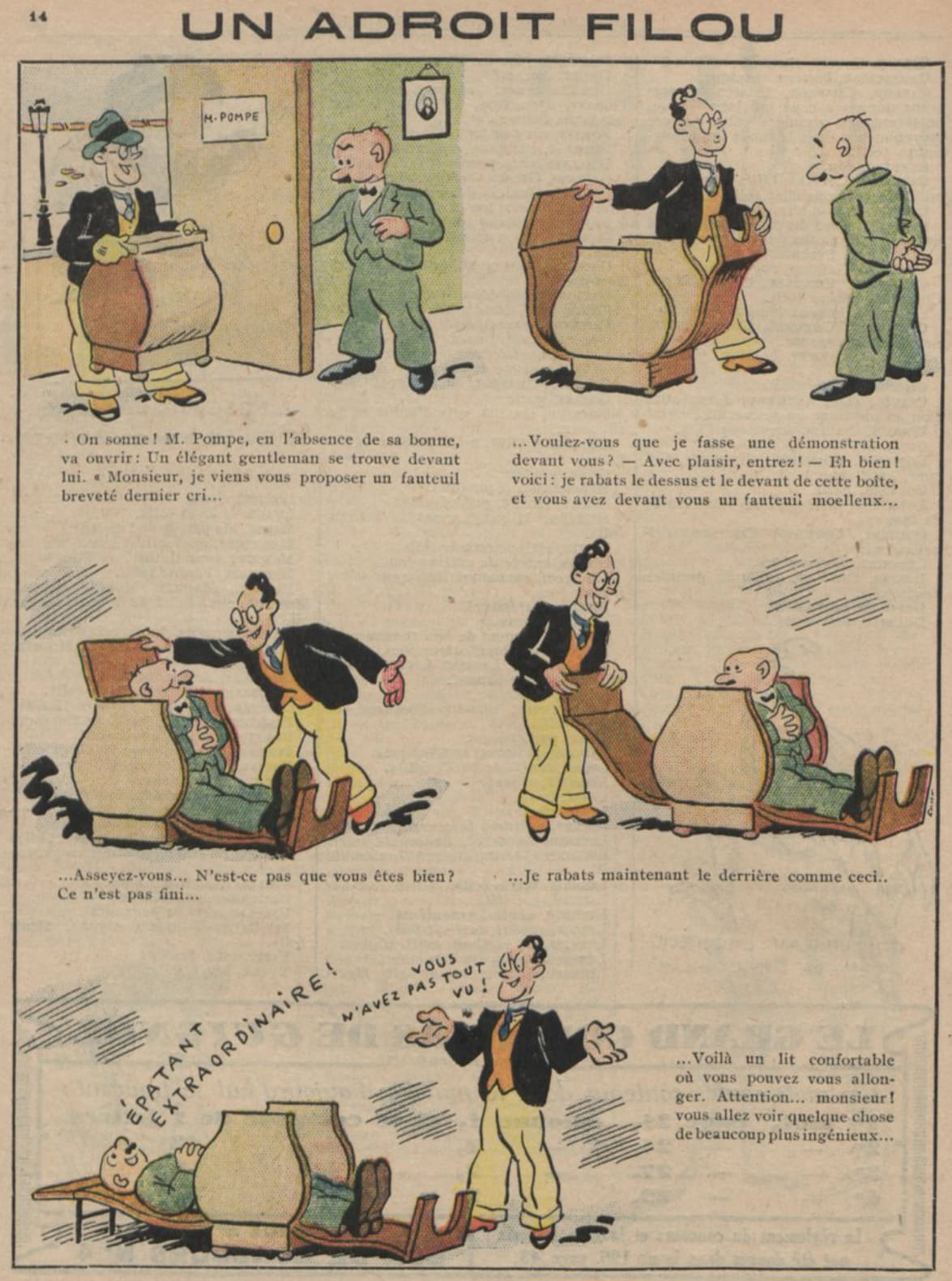 Guignol 1932 - n°199 - page 14 - Un adroit filou - 24 juillet 1932