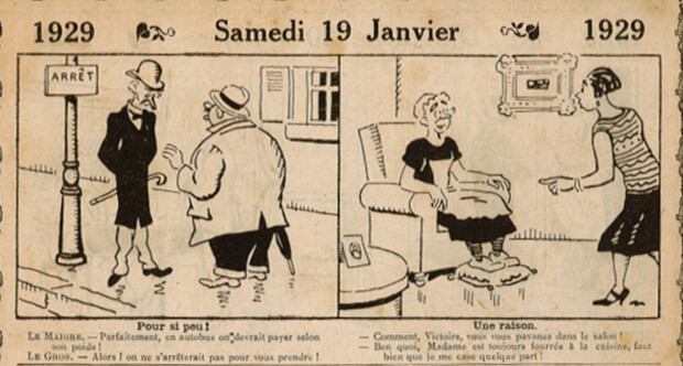 Almanach Vermot 1929 - 4 - Samedi 19 janvier 1929