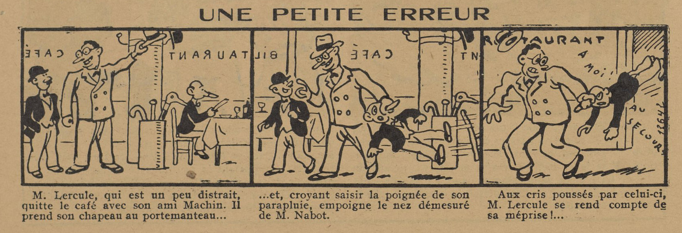 Guignol 1935 - n°1 - page 42 - Une petite erreur - 6 janvier 1935