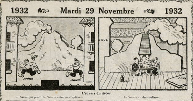 Almanach Vermot 1932 - 56 - L'envers du décor - Mardi 29 novembre 1932