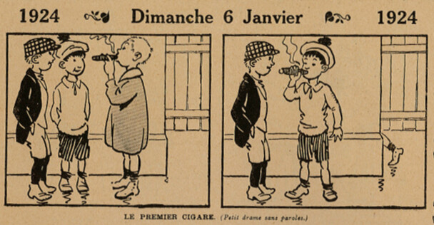 Almanach Vermot 1924 - 1 - Le premier cigare - Dimanche 6 janvier 1924
